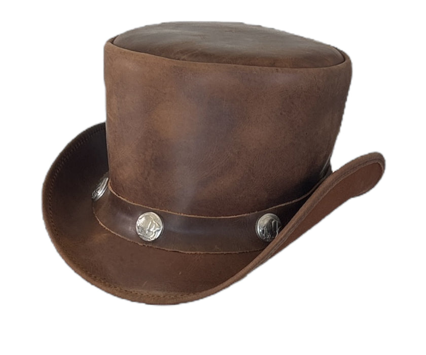 Leather Top Hat by Levine