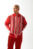 Mock Neck Leather Trim Zip Sweater by Silversilk Mock Neck Leather Trim Zip Sweater by Silversilk