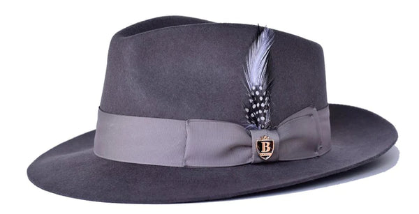 Fabio Classic Brim Wool Felt Fedora by Bruno Capelo – Levine