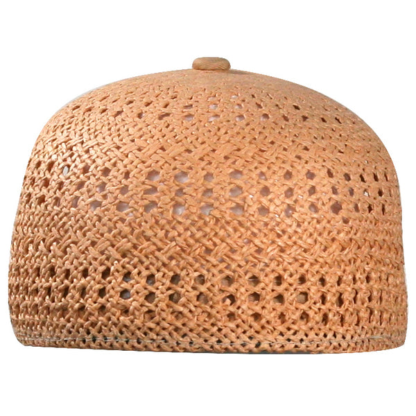 Vented Natural Straw Baseball Cap by Capas Levine Hat Co.