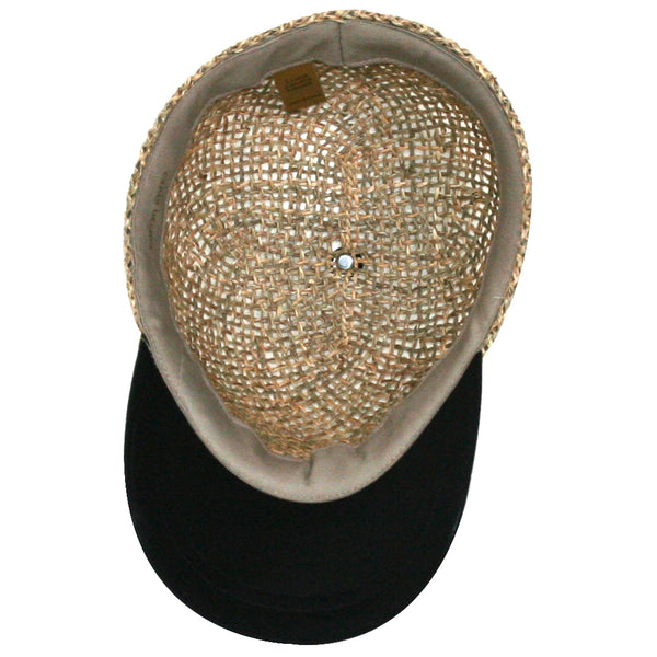 Vented Natural Straw Baseball Cap By Capas Levine Hat Co