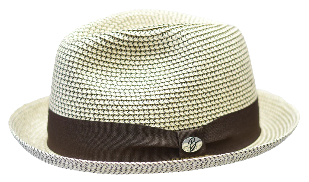 Dominic Crushable Narrow Brim Braid Straw Hat by Bently x Bruno Capelo Hats