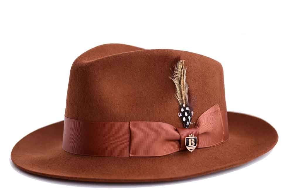 Fabio Classic Brim Wool Felt Fedora by Bruno Capelo – Levine