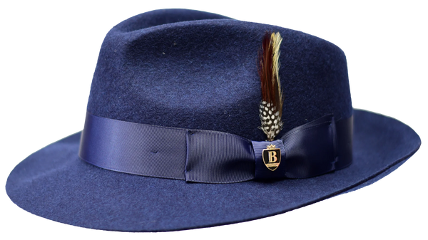 Fabio Classic Brim Wool Felt Fedora by Bruno Capelo Levine Hat Co. Fabio Classic Brim Wool Felt Fedora by Bruno Capelo Levine Hat Co.