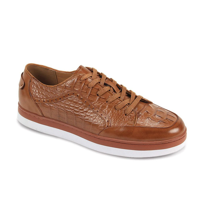 Timo Crocodile Embossed Sneaker by Giovanni