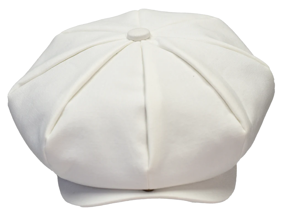 Linen Blend Summer Newsboy Cap by Bruno Capelo