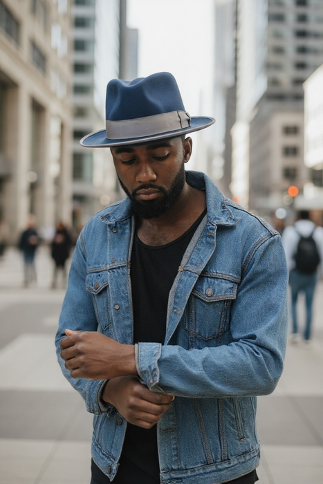 Naples Teardrop Classic Brim Wool Fedora by Levine Hat Co. Naples Teardrop Classic Brim Wool Fedora by Levine Hat Co.