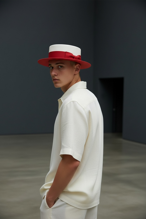 Boater with Club Stripe Band by Bruno Capelo