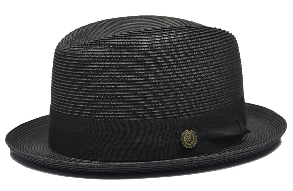 Romeo Narrow Brim Braid Straw Fedora by Bruno Capelo