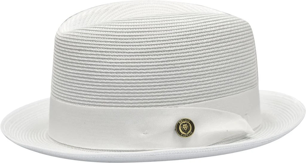 Romeo Narrow Brim Braid Straw Fedora by Bruno Capelo