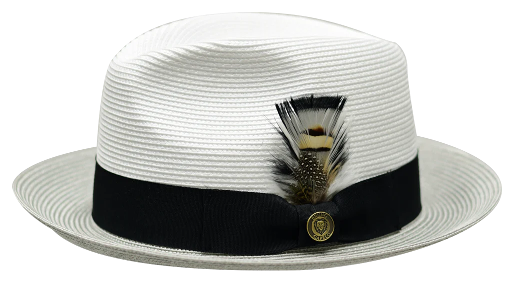 South Beach Two Tone Straw Fedora by Bruno Capelo