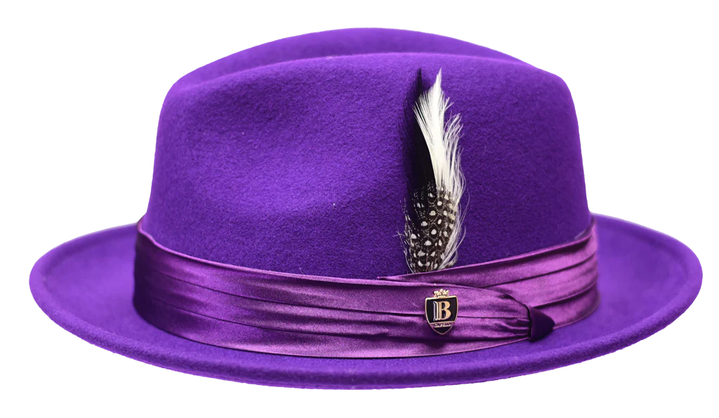 Untouchable Wool Fedora with Satin Hat Band by Bruno Capelo