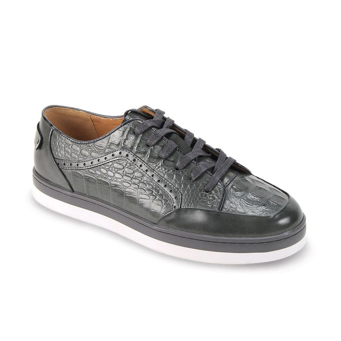 Timo Crocodile Embossed Sneaker by Giovanni