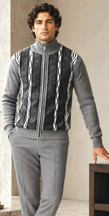31001 Full Zip Sweater by Silversilk