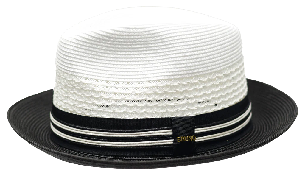 Hollywood 2-Tone Straw Fedora by Bruno Capelo