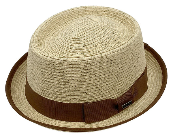 Miles Stingy Brim Straw Pork Pie by Broner — Levine Hat Co.