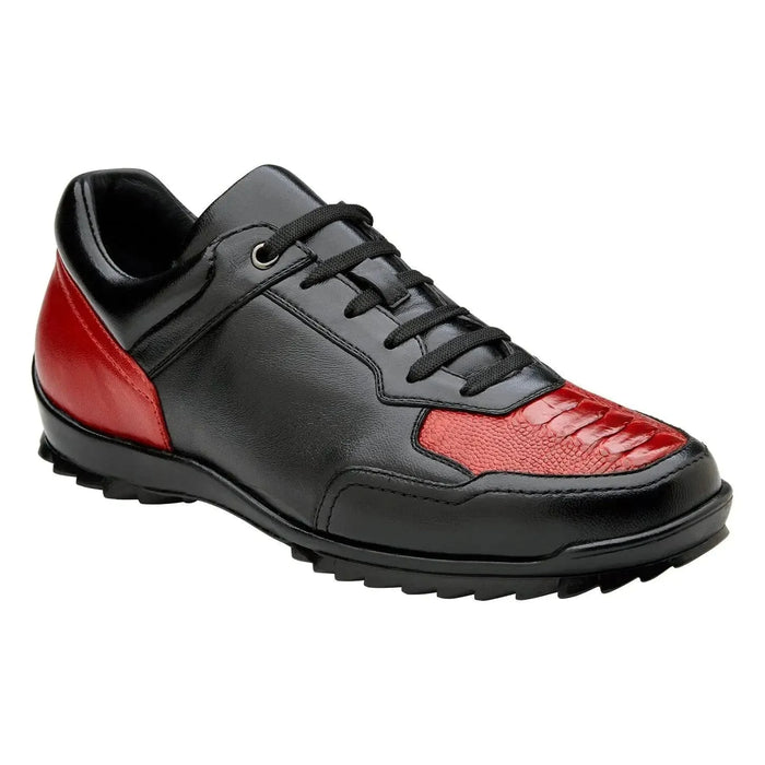 Corvo Ostrich and Italian Leather Exotic Sneaker by Belvedere