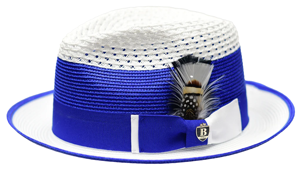 Park Ave Two Tone Straw Fedora by Bruno Capelo