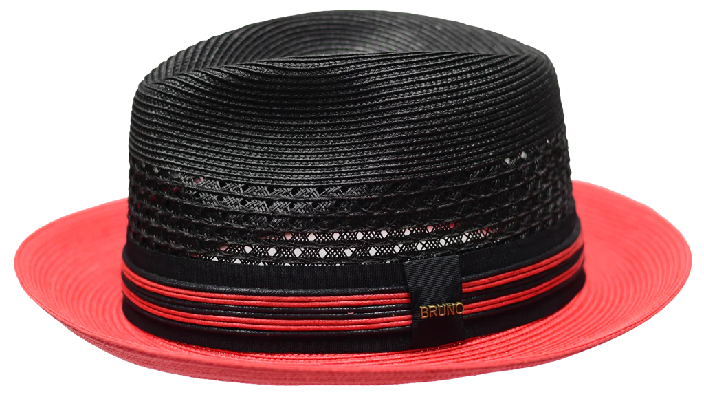 Hollywood 2-Tone Straw Fedora by Bruno Capelo