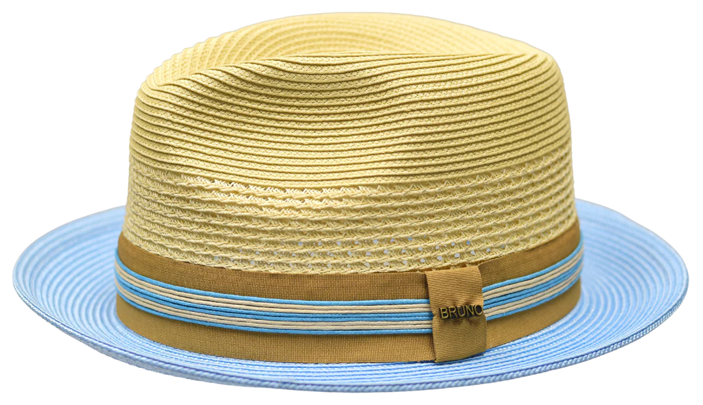 Hollywood 2-Tone Straw Fedora by Bruno Capelo