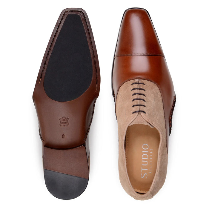 Leontes Suede & Calfskin Opanka Oxford Shoe by Belvedere
