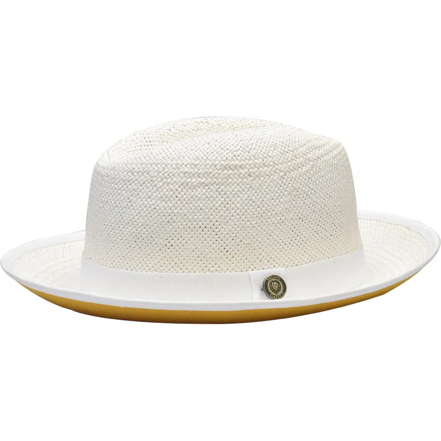 Contrast Bottom Straw Fedora by Bruno Capelo