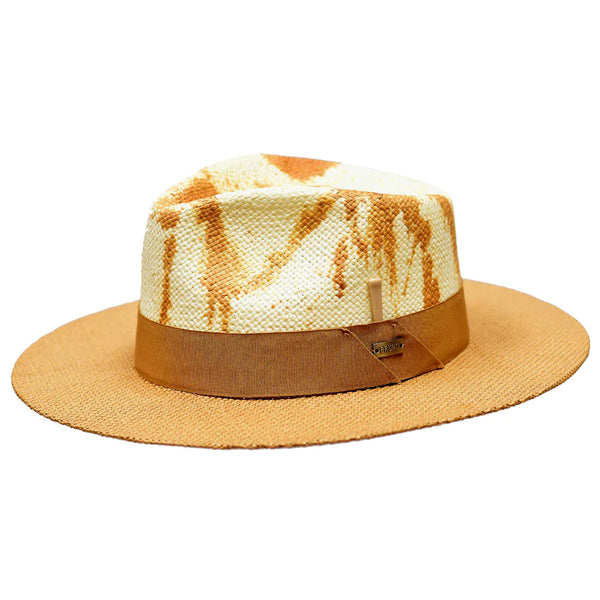 Lux Two-Tone Wide Brim Straw Fedora by Bruno Capelo — Levine  display picture 2
