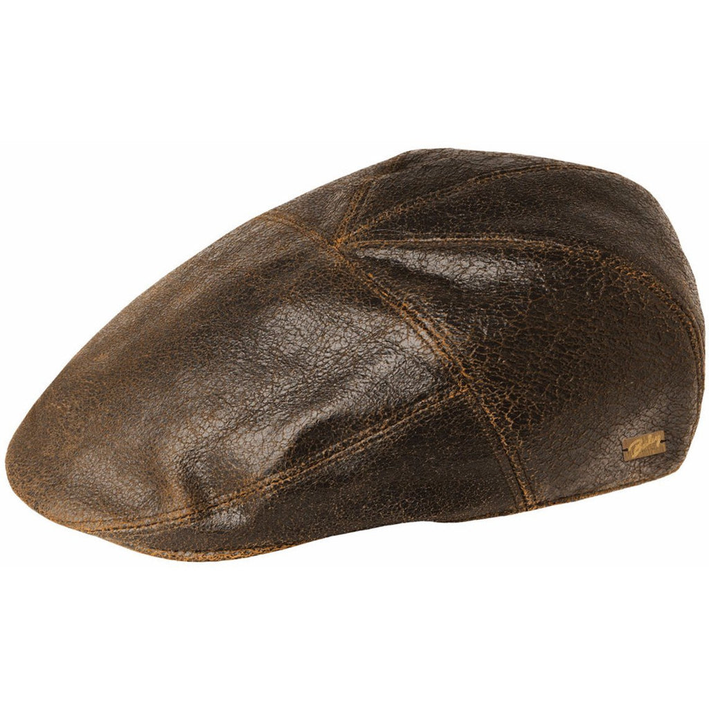 Bailey Taxten Leather Ivy Cap BROWN / L, Hats - BAILEY, Levine Hat Co.