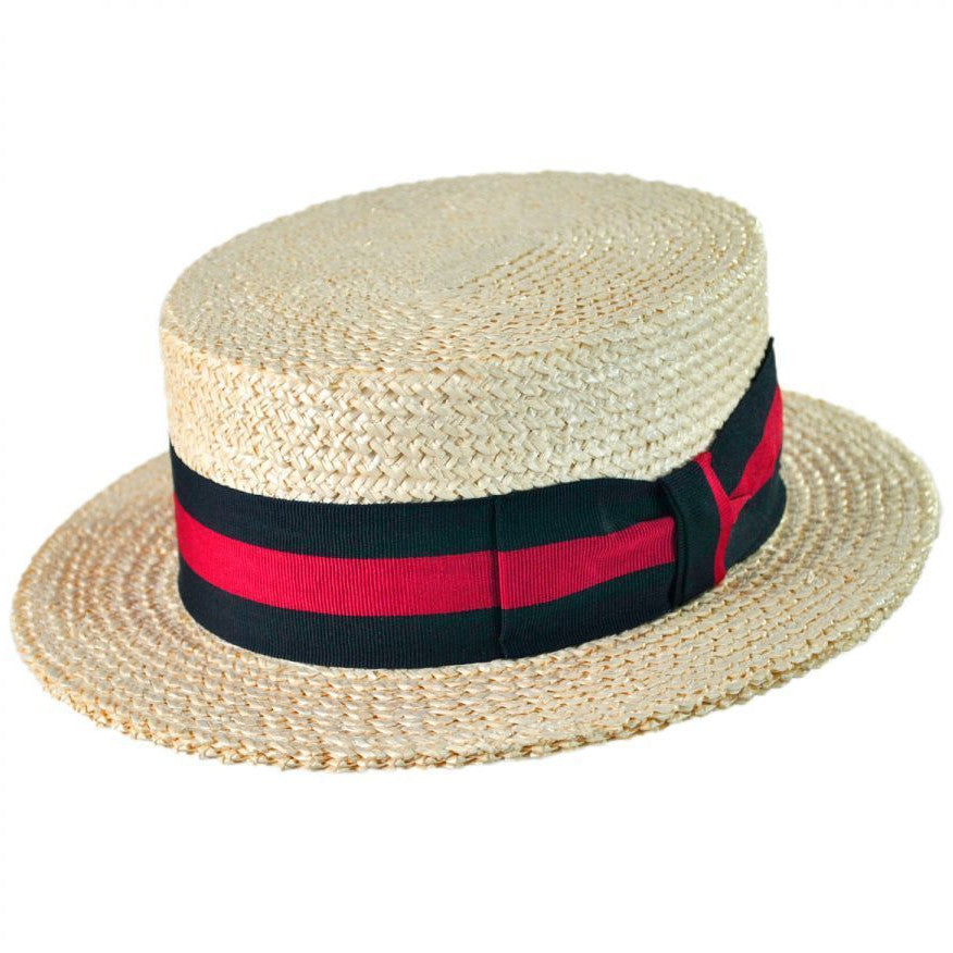 Italian Straw Boater by Capas Natural / 7 1/2